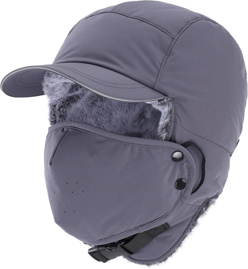 Connectyle Trapper Hat for Men Women Faux Fur Winter Hat with Ear Flaps Water-Resistant Hunting Hats Ushanka Skiing Cap - Image 1